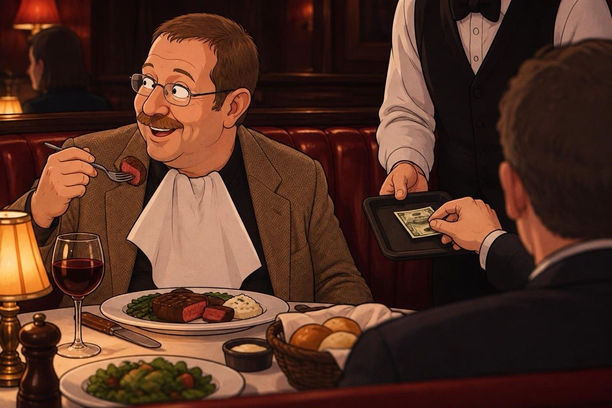 Craig Tapscott Begrudgingly Buys Norman Chad $100 Dinner after Last Longer Bet